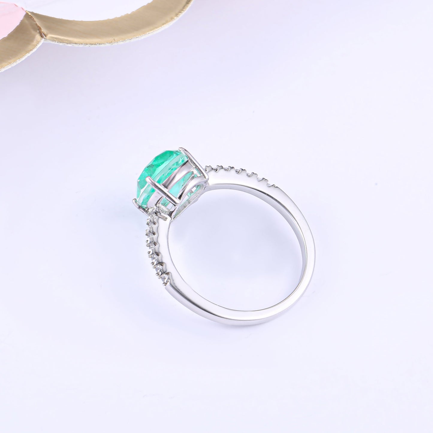 Classic pear shape tourmaline paraiba ring