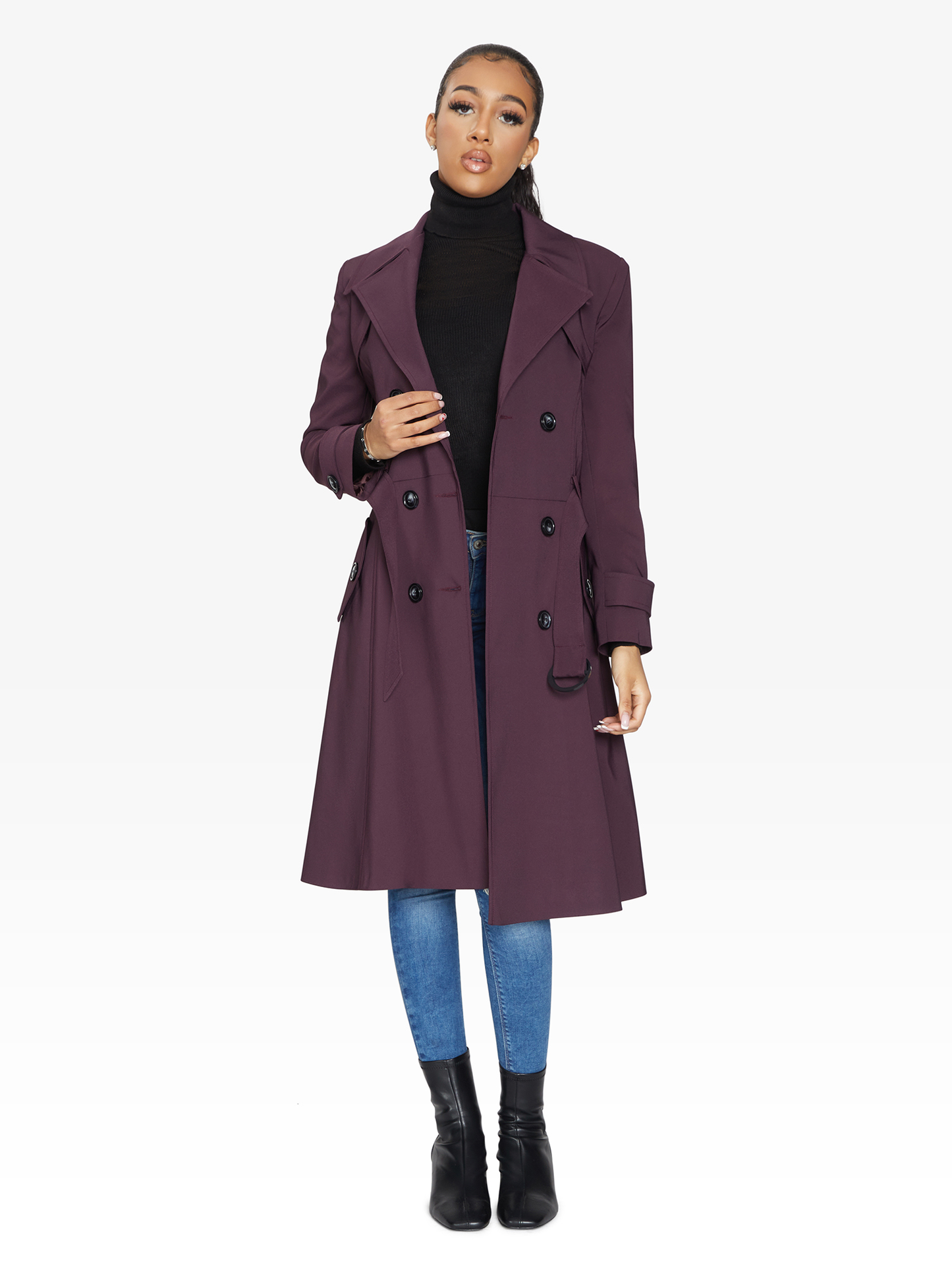 Spring/Summer Double Breasted Trench Mac Coat (1201-SP)