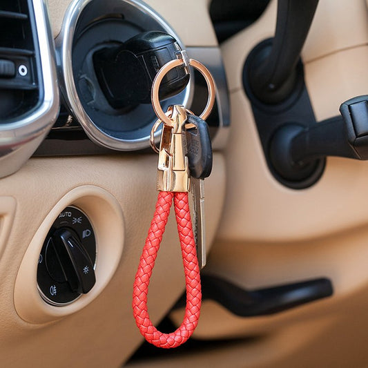 Ultra-Strong Braided Leather Keychain