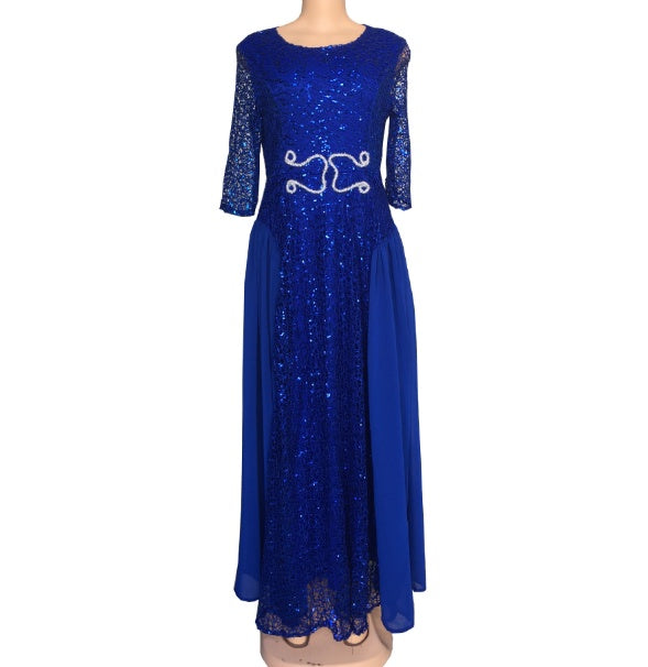 Women Lace Sequined Party Dress