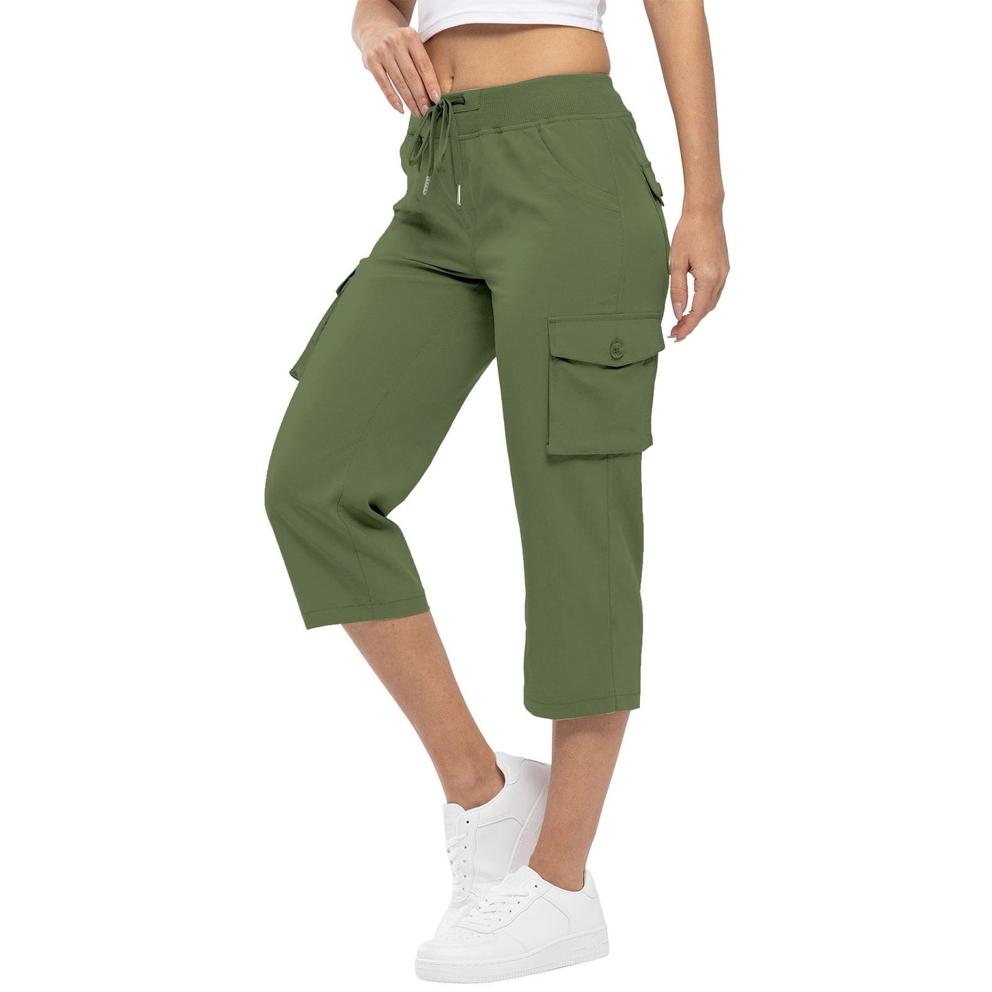 Women's High Waist Drawstring Pocket Loose Pants