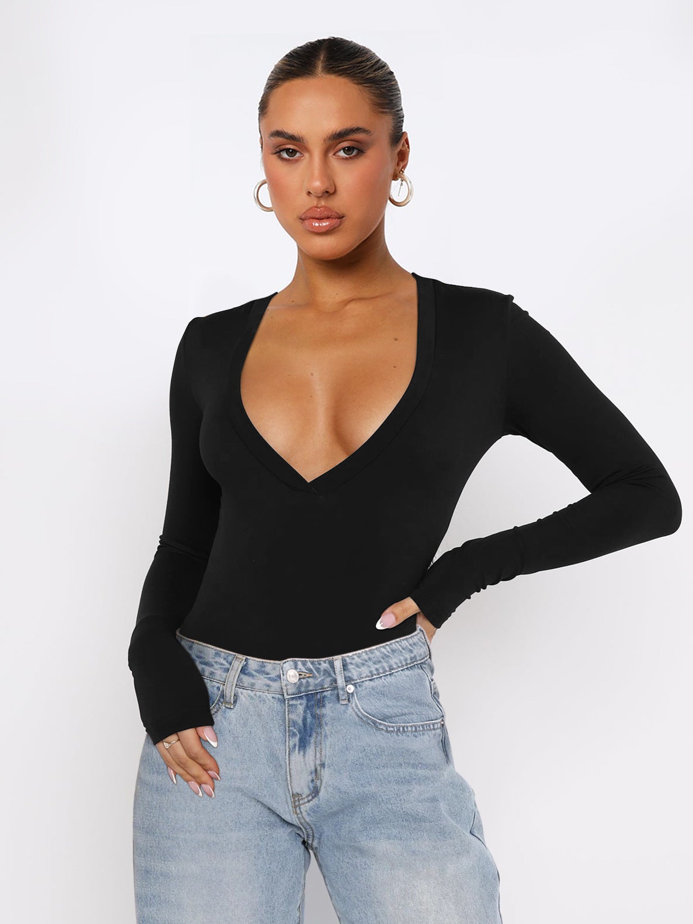 Fashionable All-match Short Long Sleeve Women