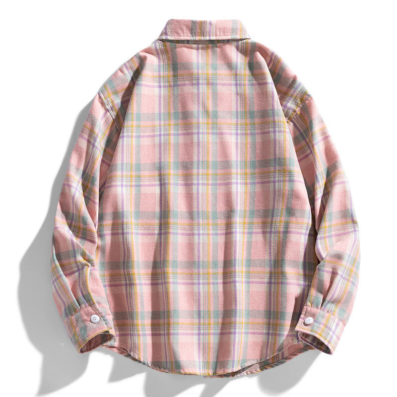 Youth Loose Fashion Large Plaid Shirt