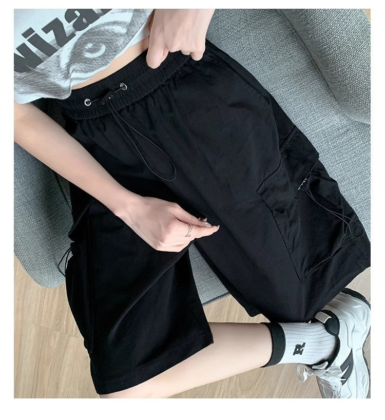 Women's Casual Sports Loose Wide Leg Middle Pants