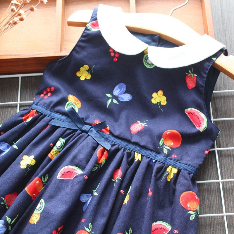 Printed girl's sleeveless dress