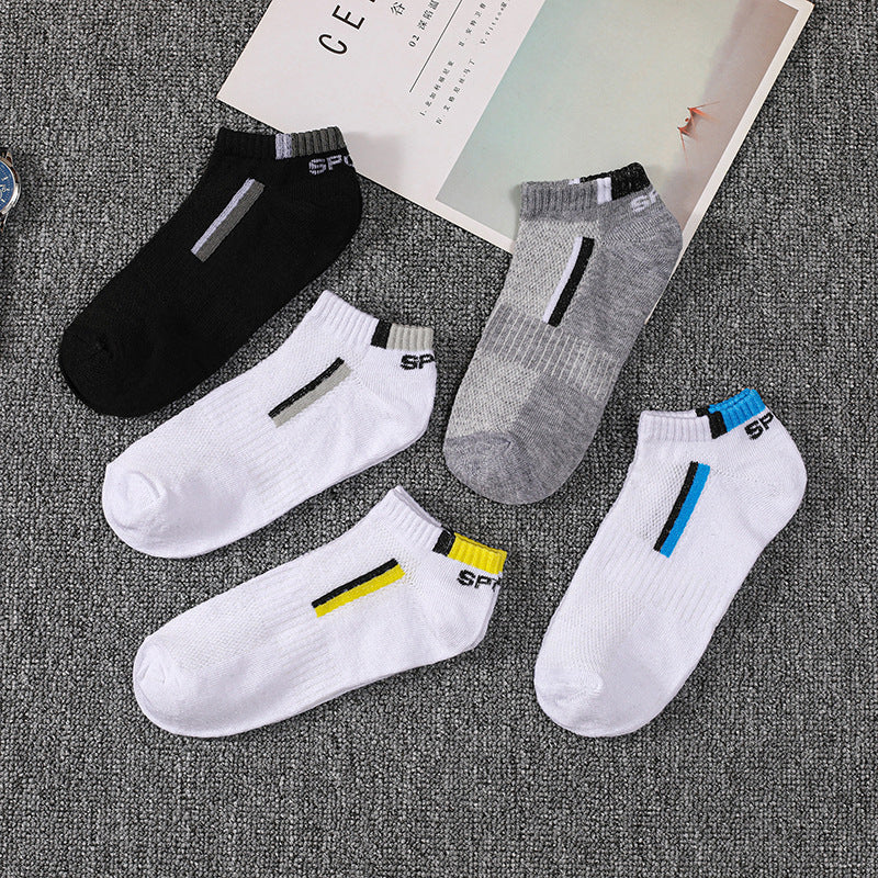 5 Pairs Summer Thin Low Cut Socks Men