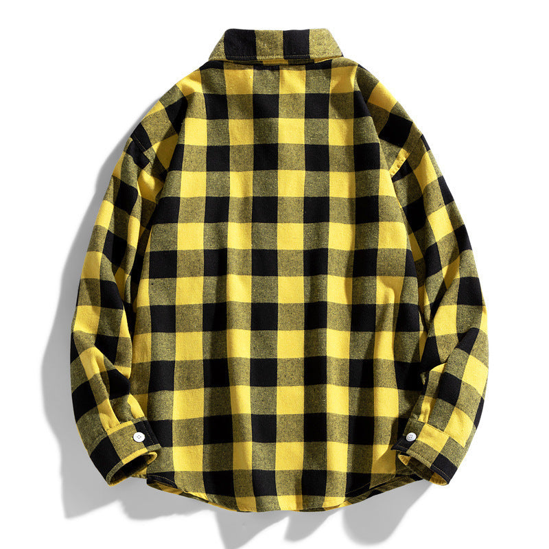 Youth Loose Fashion Large Plaid Shirt