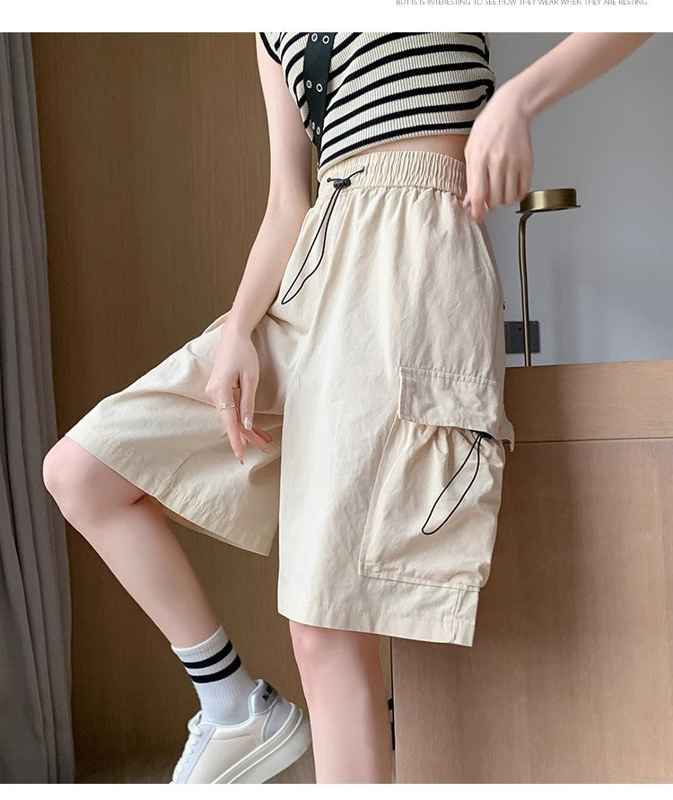 Women's Casual Sports Loose Wide Leg Middle Pants