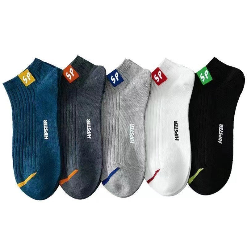 5 Pairs Summer Thin Low Cut Socks Men