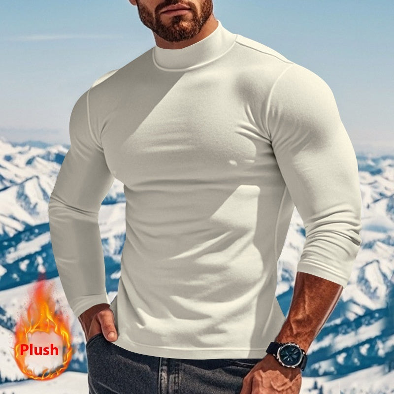 Bottoming Slim-fit Half Turtleneck Men's Top