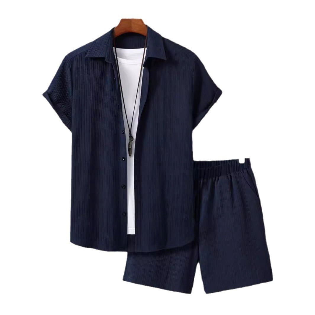 Fashion Men's Shirt & Shorts Set