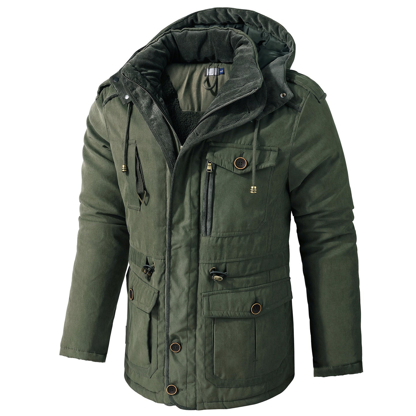 Men's Fleece-lined Cotton-padded Jacket