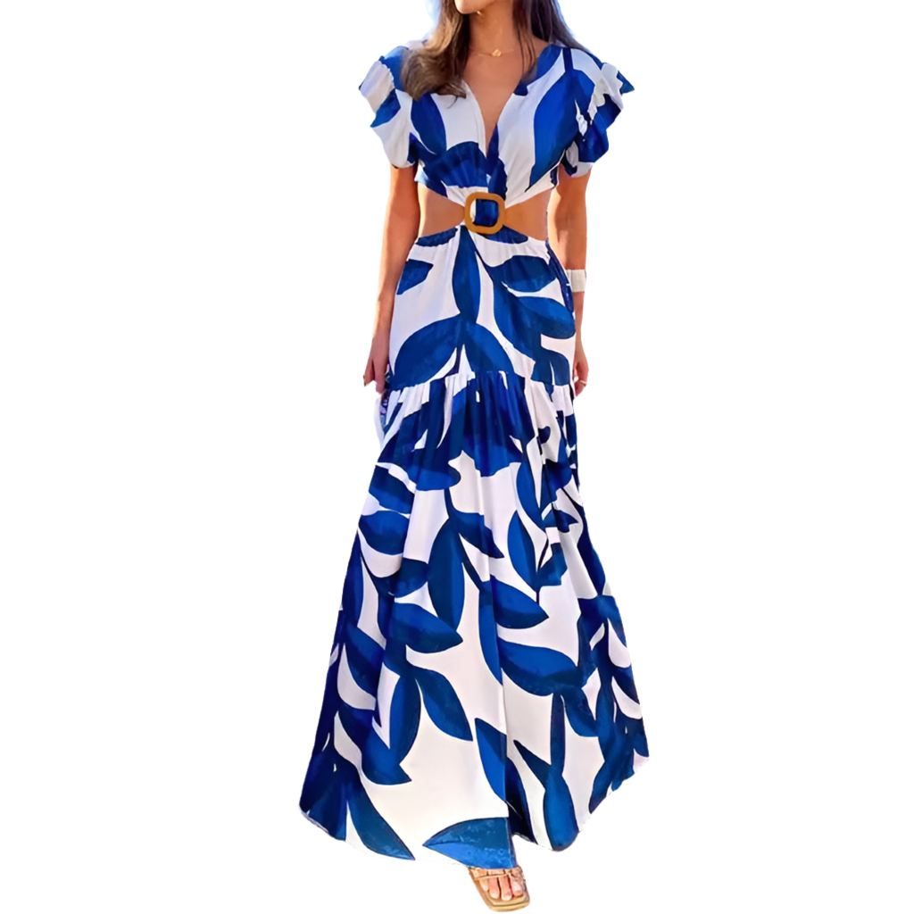 Summer Maxi Butterfly Print Dress