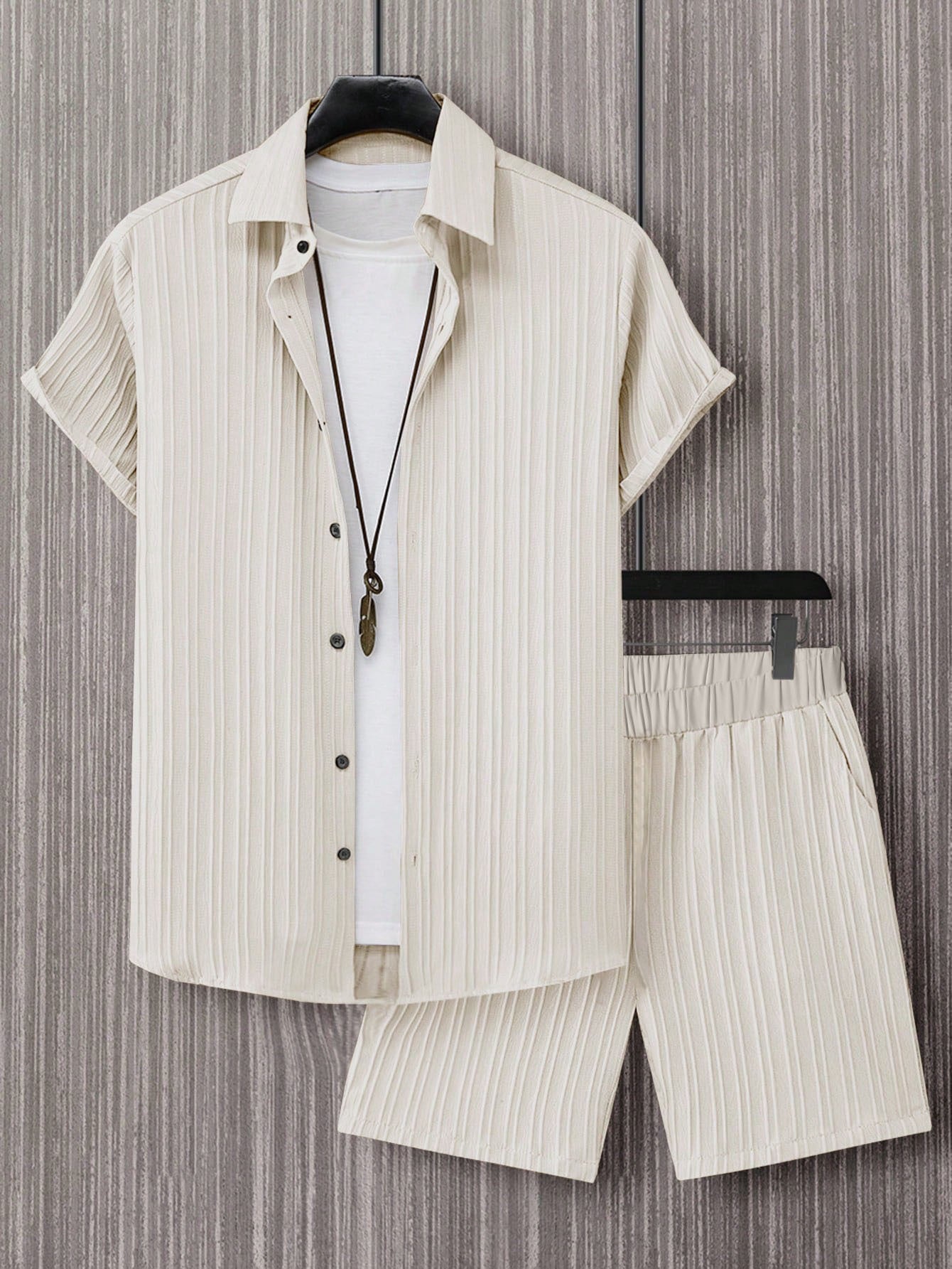 Fashion Men's Shirt & Shorts Set