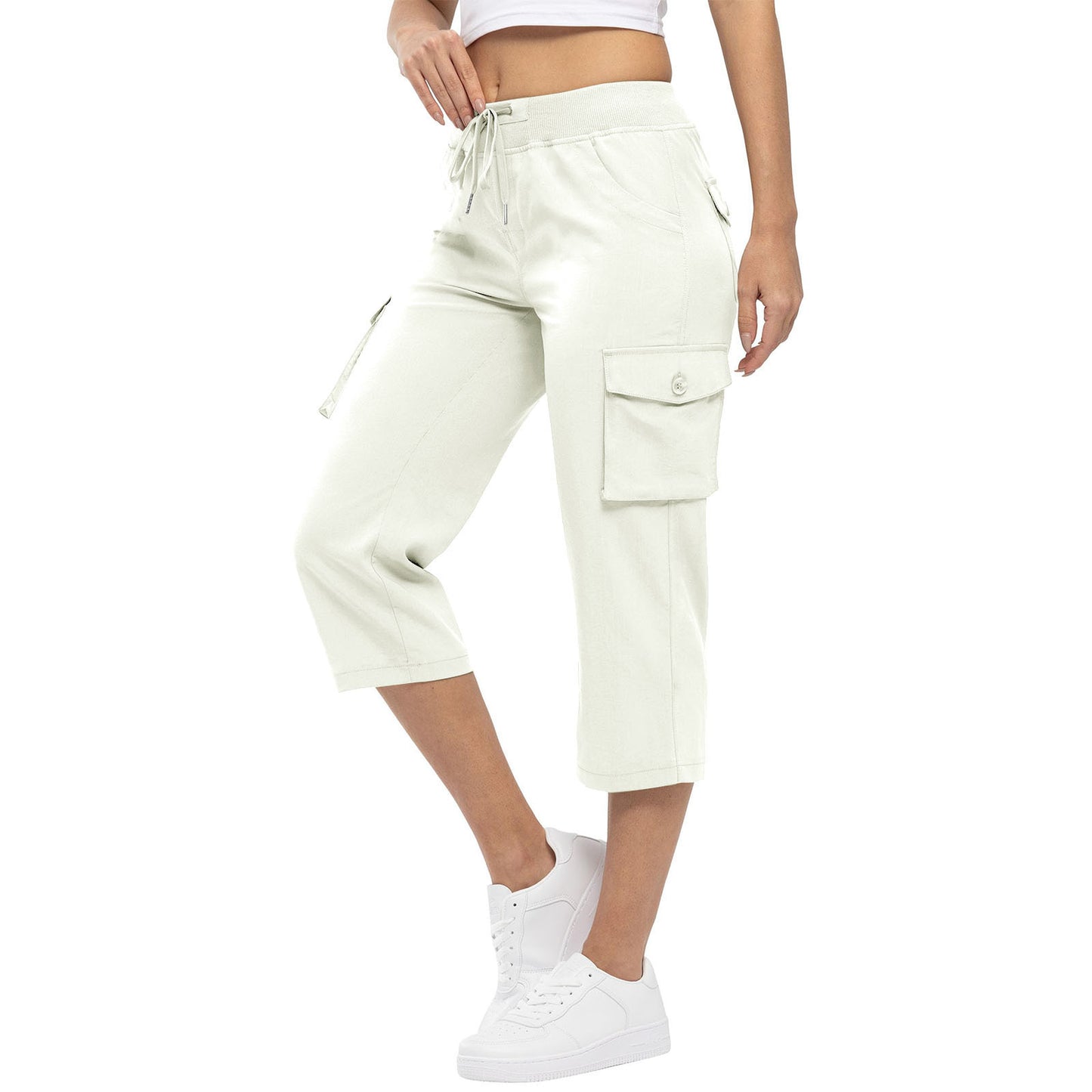 Women's High Waist Drawstring Pocket Loose Pants