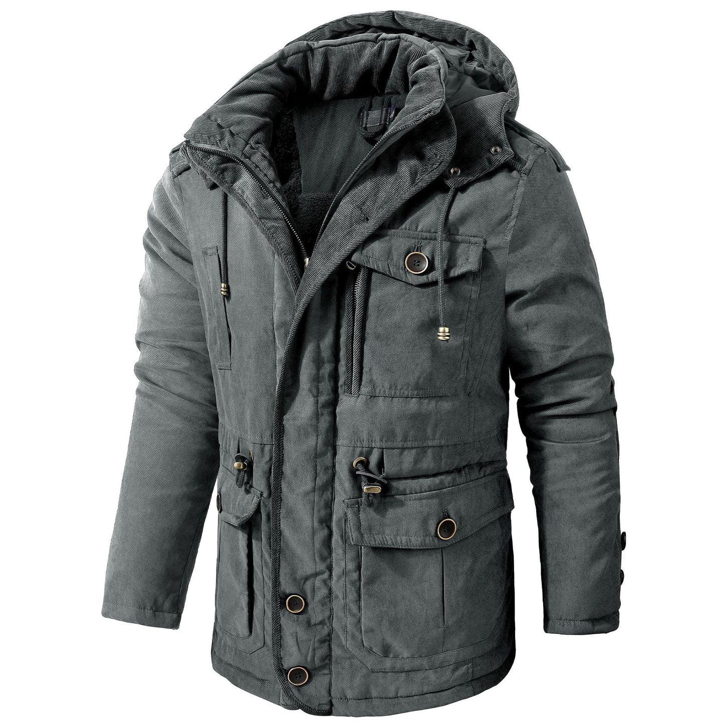 Men's Fleece-lined Cotton-padded Jacket