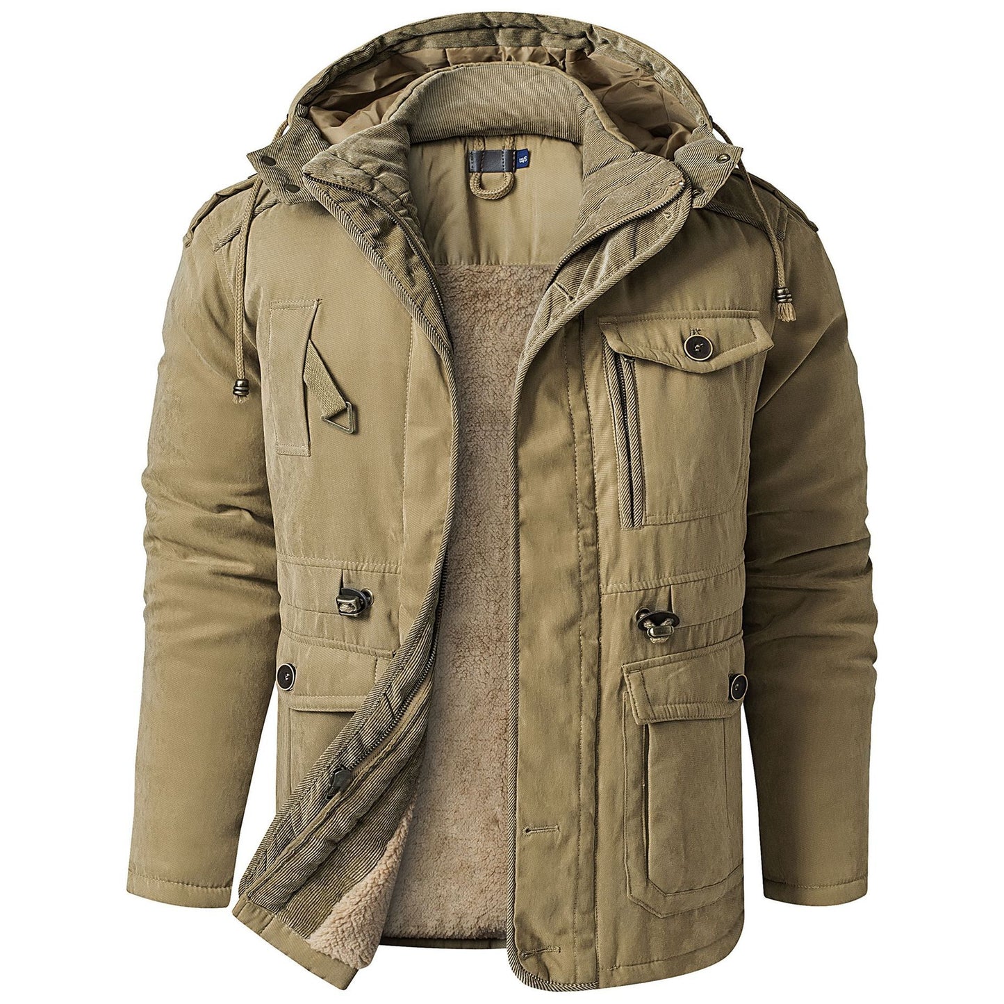 Men's Fleece-lined Cotton-padded Jacket