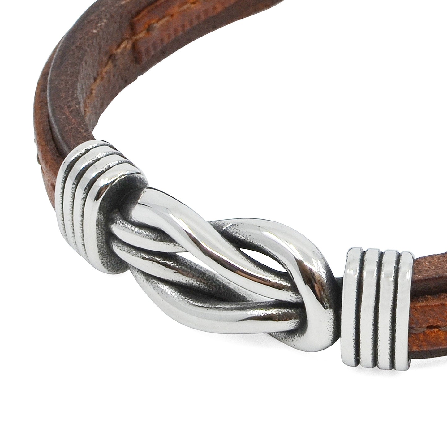 Nautical Rope and Leather Capri Bracelet