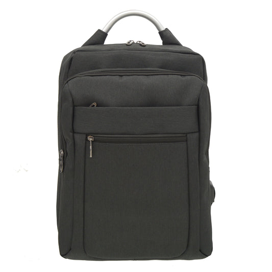 Rectangular Multi Pocket Backpack with USB