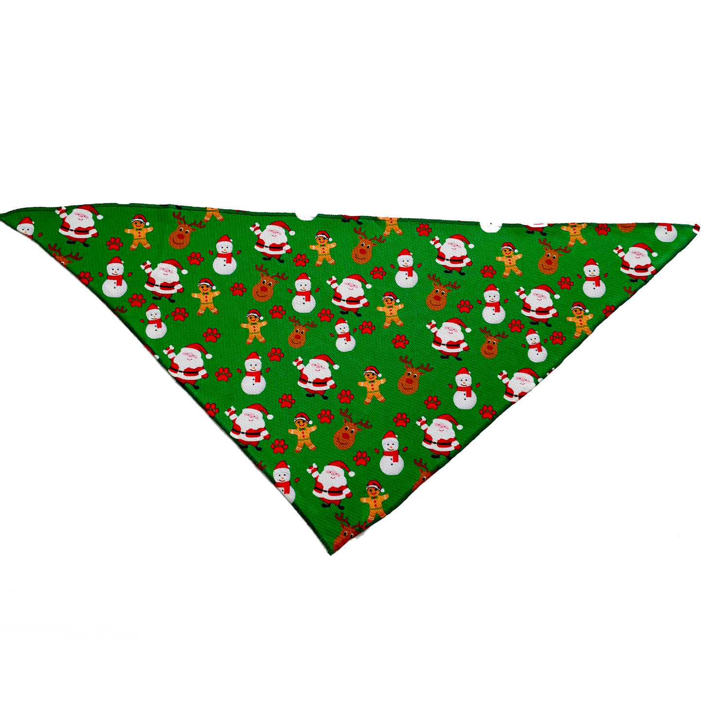 Christmas Festive Green Holiday Tie On Dog Bandana