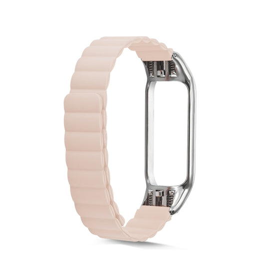 For Xiaomi Mi Band 4 / 3 Silicone Magnetic Watch Band(Pink)