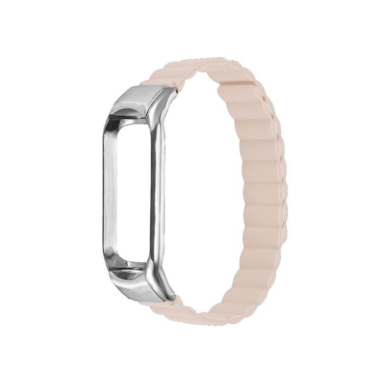 For Xiaomi Mi Band 4 / 3 Silicone Magnetic Watch Band(Pink)