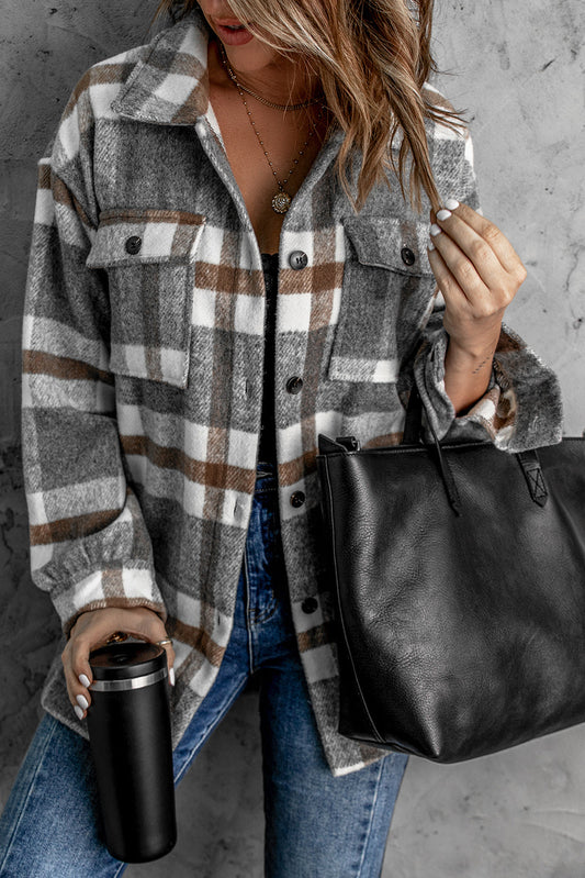 Winter Brown Plaid Shacket