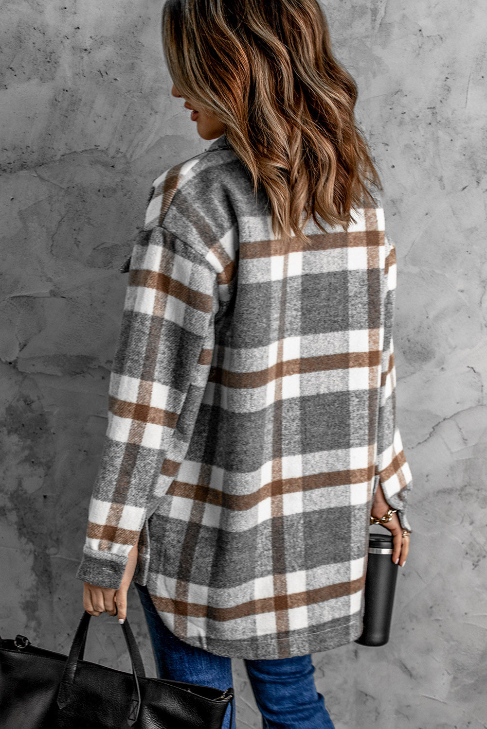 Winter Brown Plaid Shacket