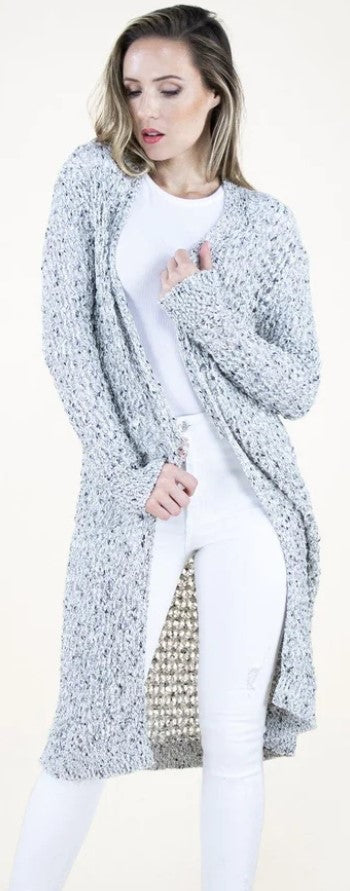 Inter-Woven Long-sleeve Cardigan