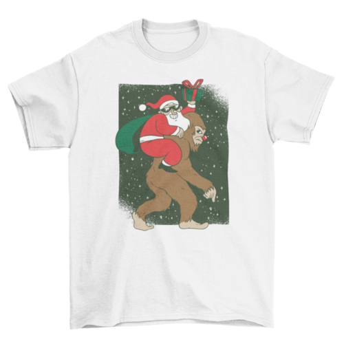 Santa Bigfoot T-shirt