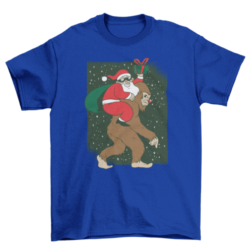 Santa Bigfoot T-shirt