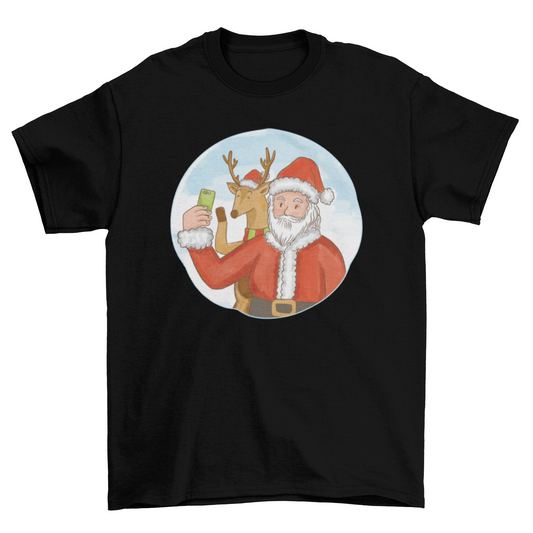 Santa selfie t-shirt