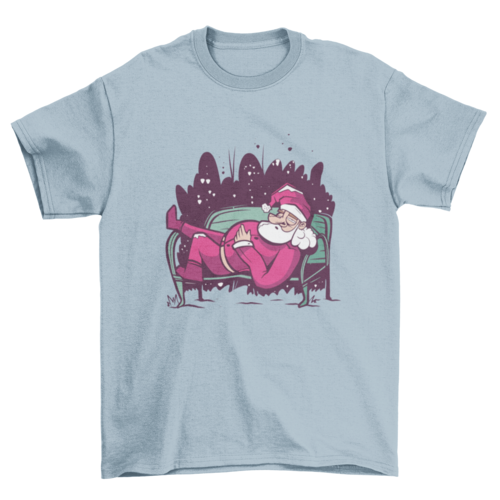 Sleeping santa claus t-shirt