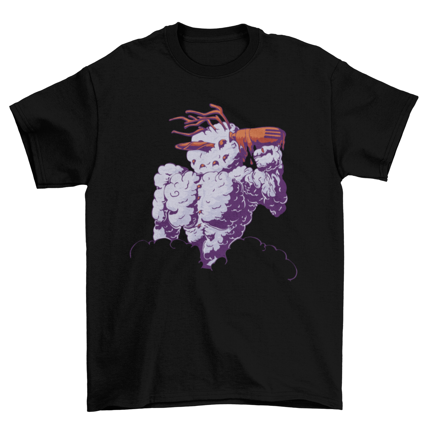 Snowman with blow dryer t-shirt