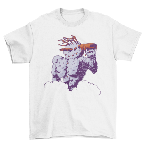 Snowman with blow dryer t-shirt