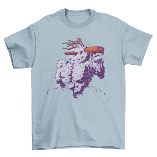 Snowman with blow dryer t-shirt