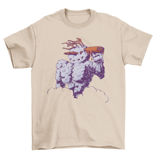 Snowman with blow dryer t-shirt