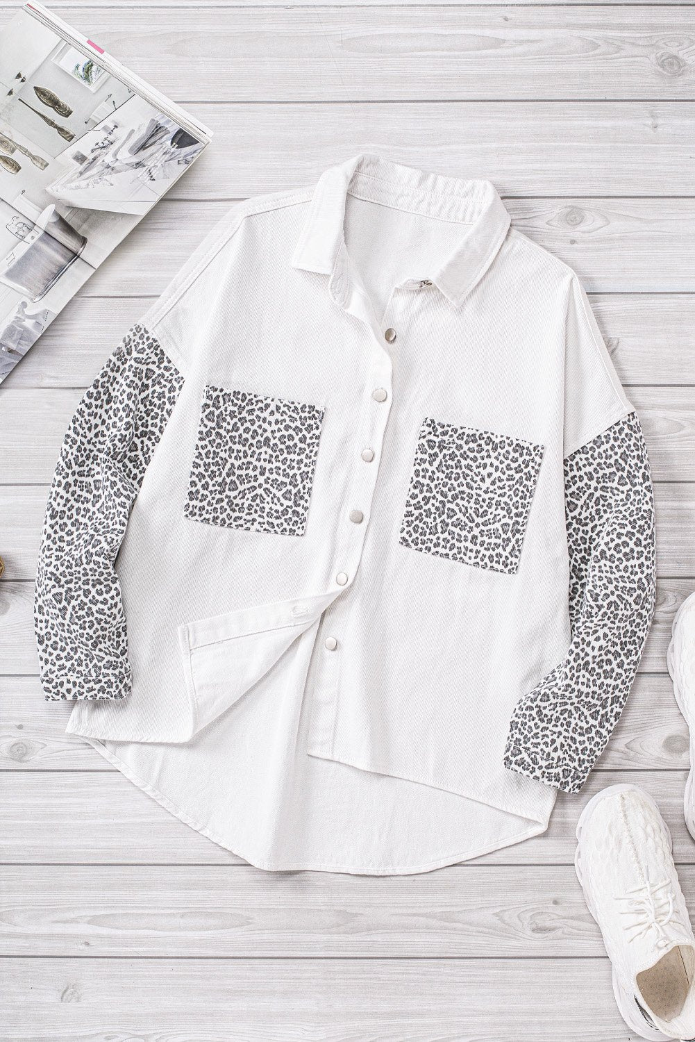 White Jeans Shirt Jacket