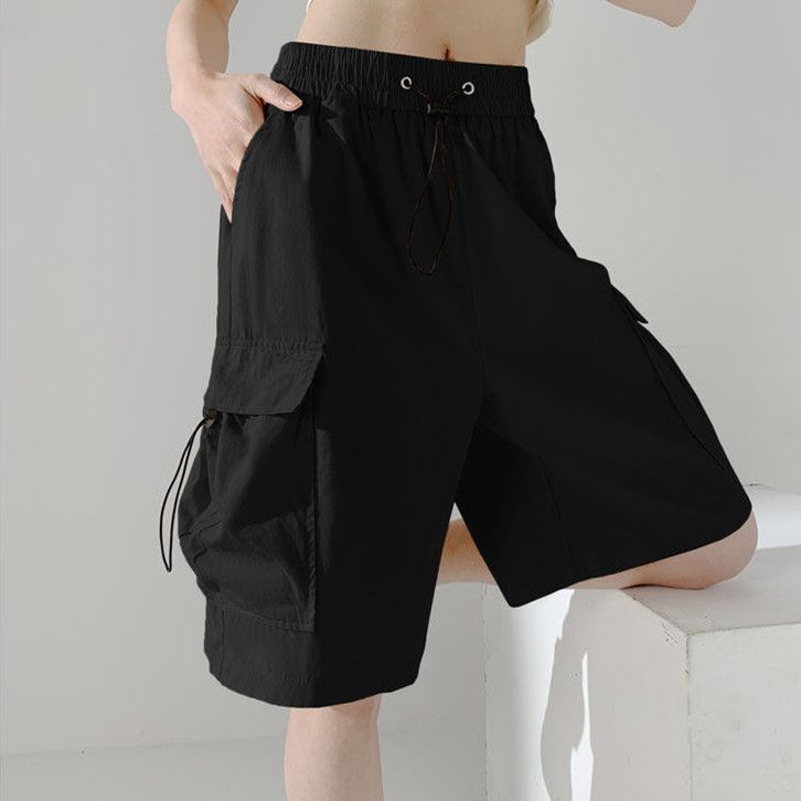 Women's Casual Sports Loose Wide Leg Middle Pants