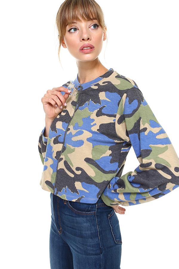 Camo Front Full Zip