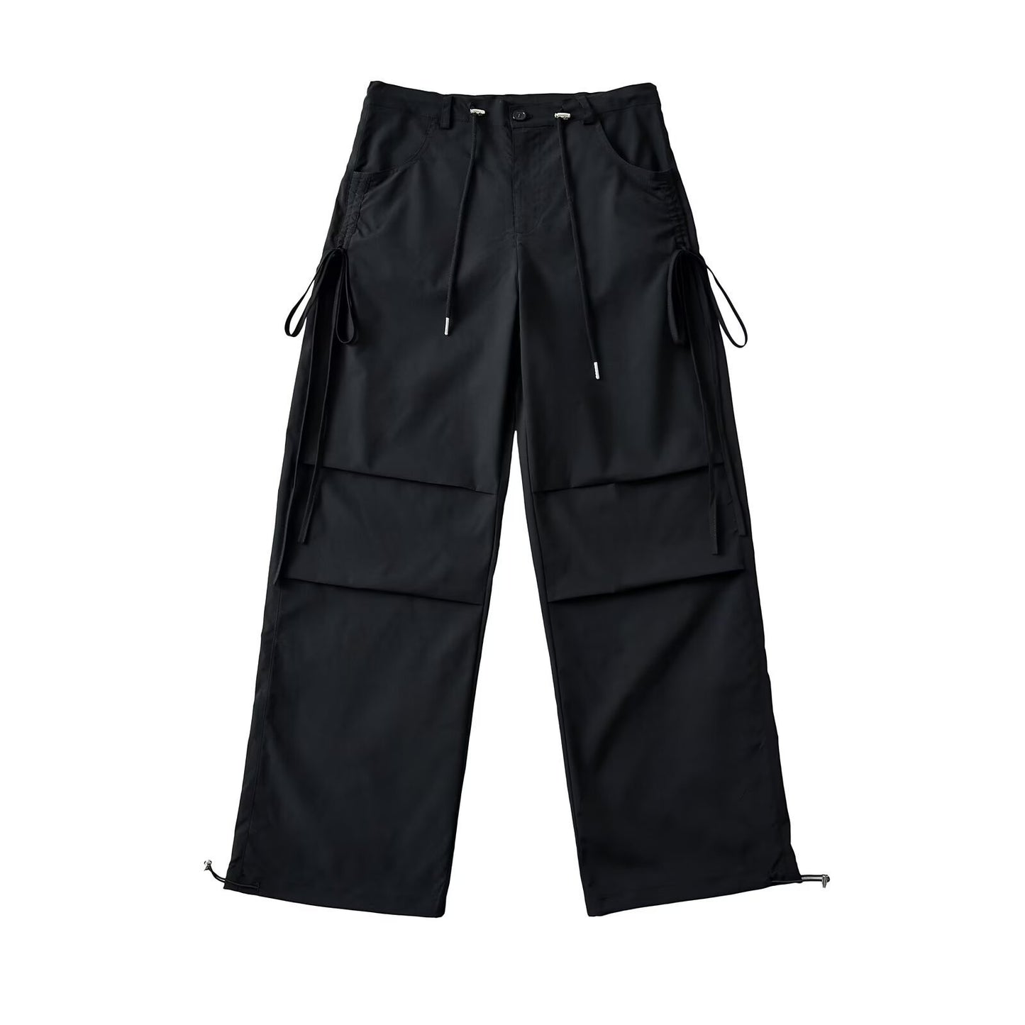 Women's American Side Drawstring Pleated Workwear Pants