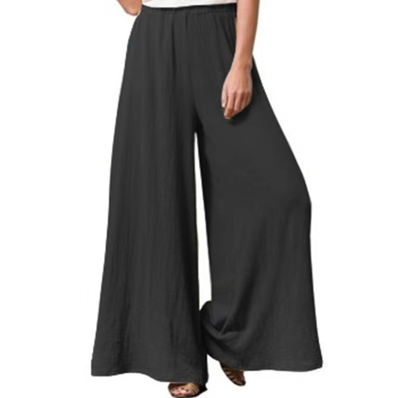 Women's Cotton And Linen Loose Wide-leg Pants Oversized Casual Trousers