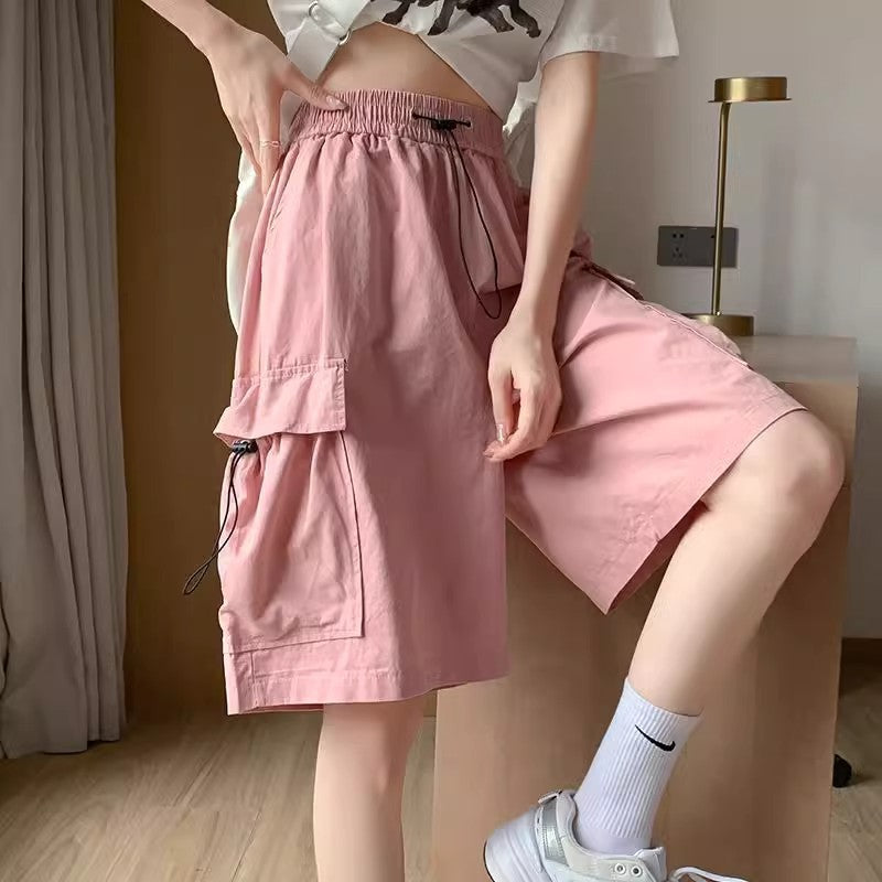 Women's Casual Sports Loose Wide Leg Middle Pants