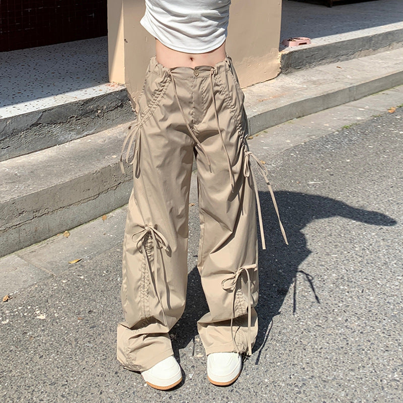 Loose Straight Wide Leg Mop Pants Women