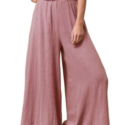 Women's Cotton And Linen Loose Wide-leg Pants Oversized Casual Trousers