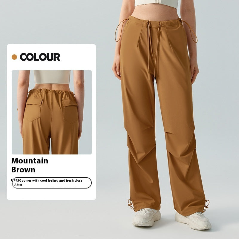 Women's Fashionable Loose Drooping Straight-leg Pants Breathable Trousers