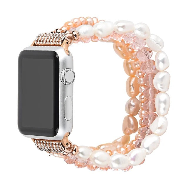 For Apple Watch All Series Fashion Pearl Wristband Strap Band