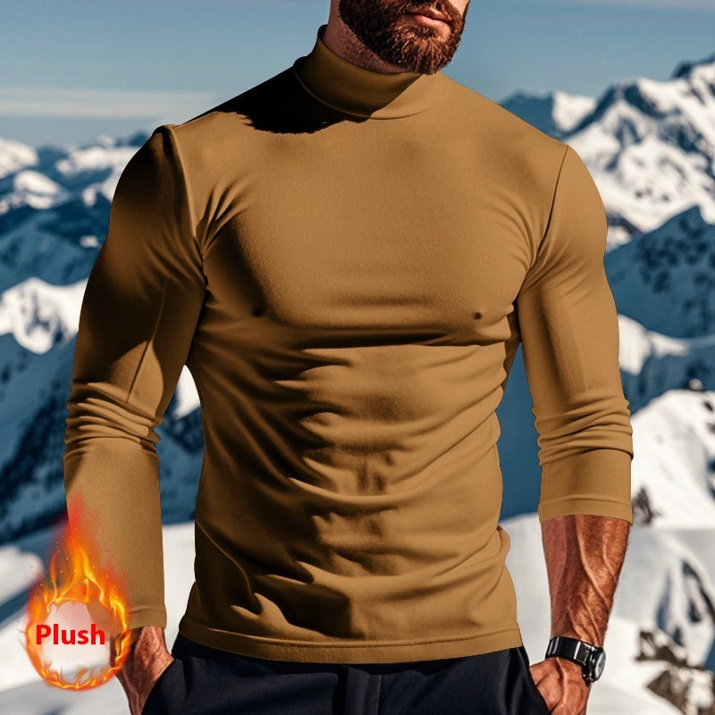 Bottoming Slim-fit Half Turtleneck Men's Top