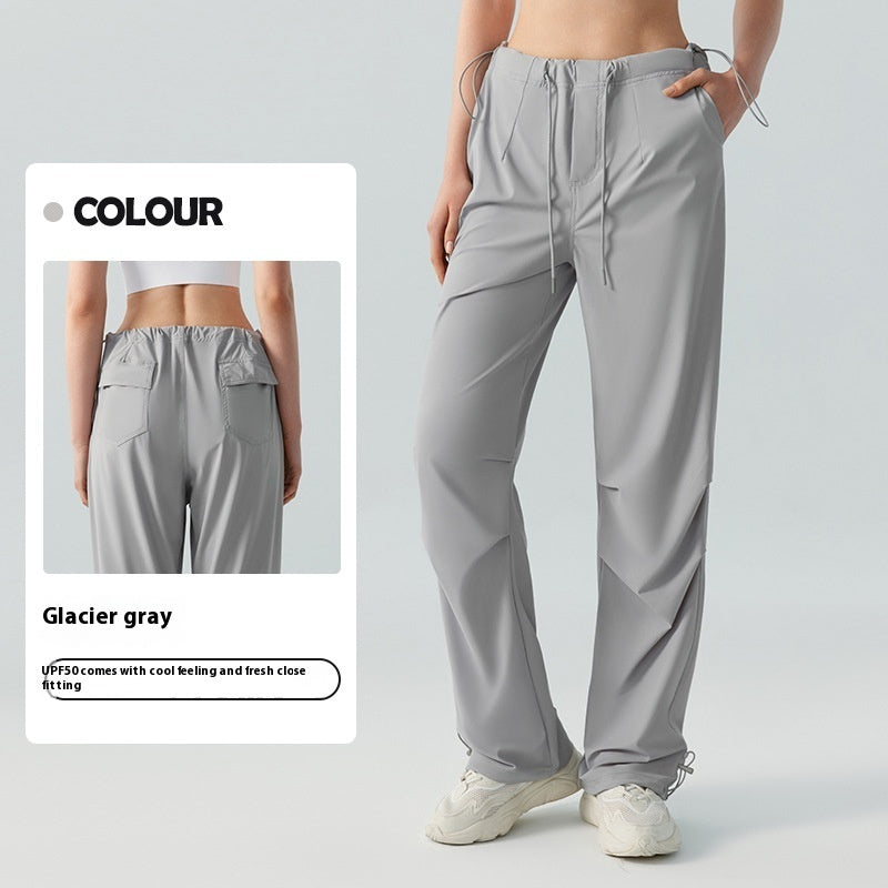 Women's Fashionable Loose Drooping Straight-leg Pants Breathable Trousers