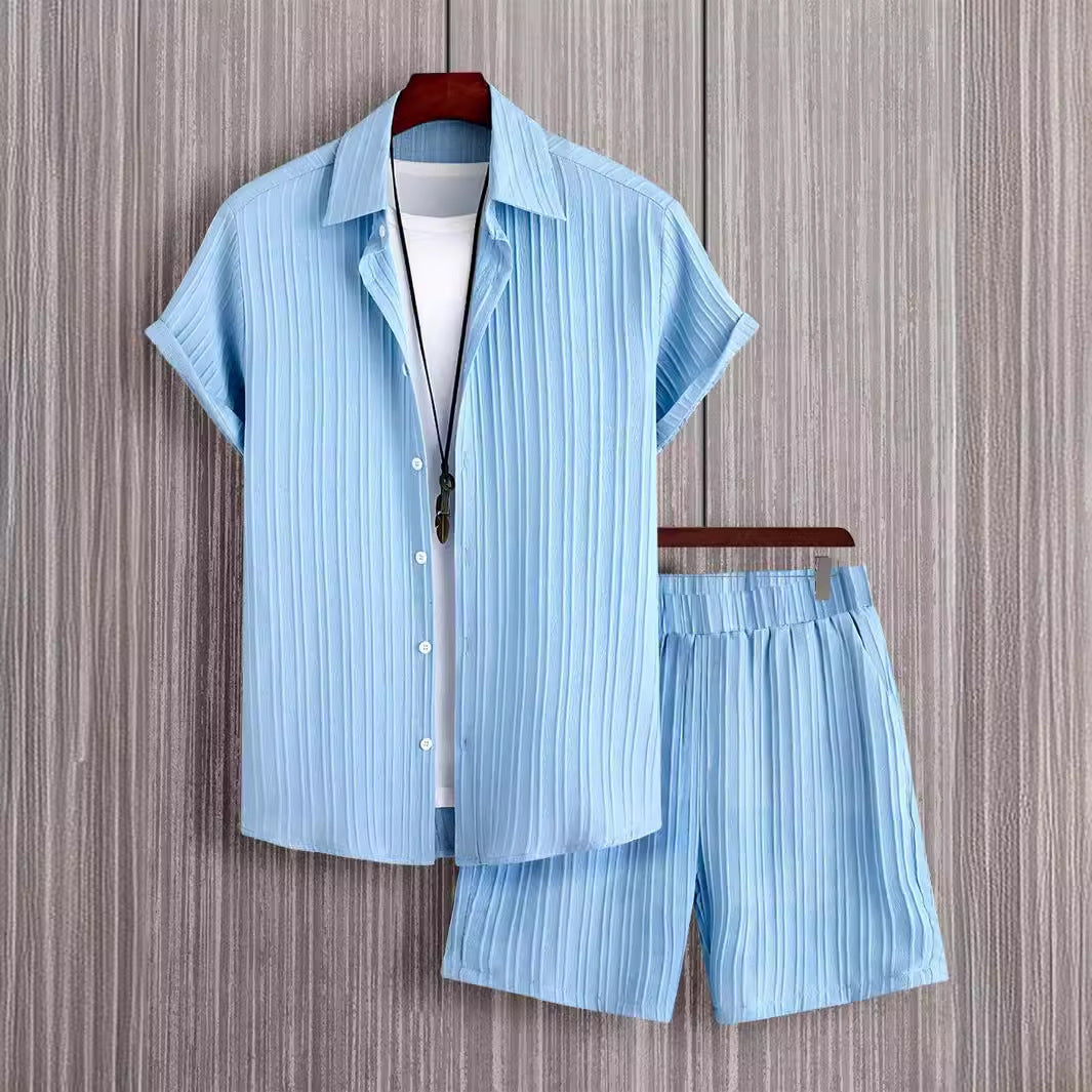 Fashion Men's Shirt & Shorts Set